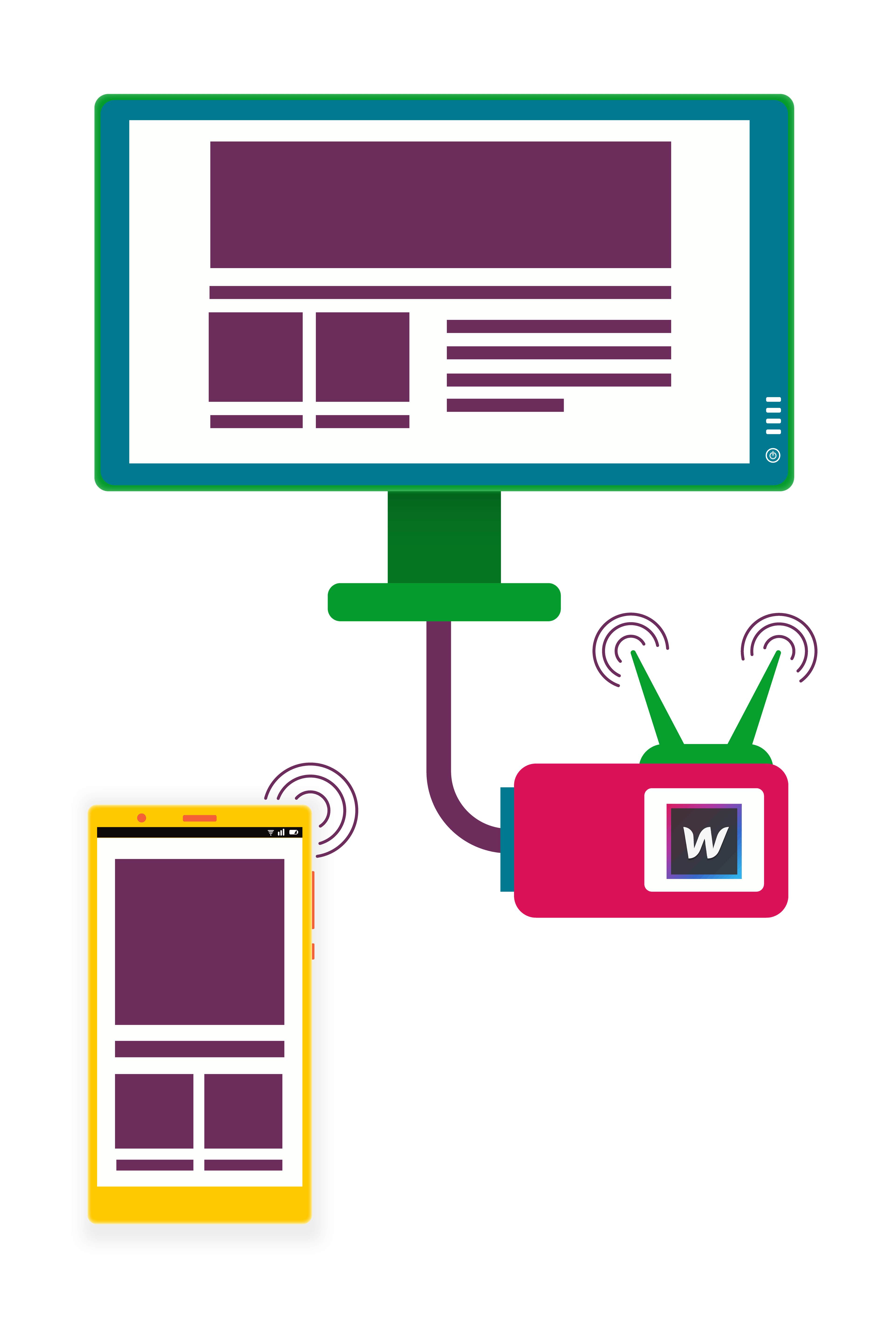 illustration of webflow prototypes